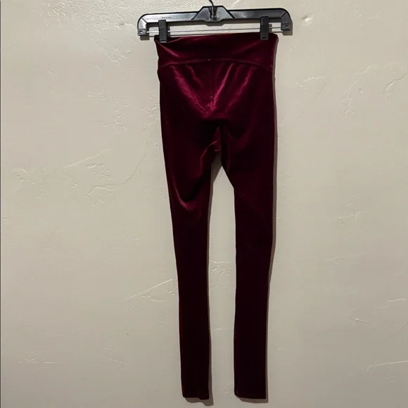 SPANX Burgundy Velvet Leggings XSmall - Picture 7 of 8